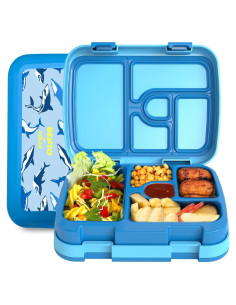 Caja Bento YOLAY para Niños 5 Compartimentos Tiburones 800ml