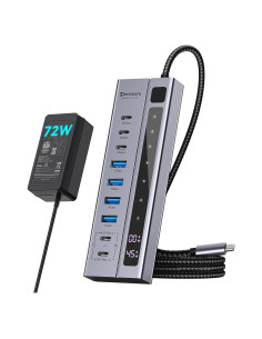 Hub USB-C Minisopuru 9 en 1 con Carga 45W y 10Gbps