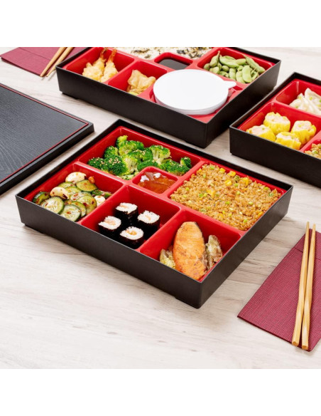 Contenedor de Almuerzo Restaurantware 6 Compartimentos 31x25 cm