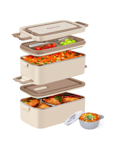 Caja Bento de Acero Inoxidable Rezicom 2L A Prueba de Fugas