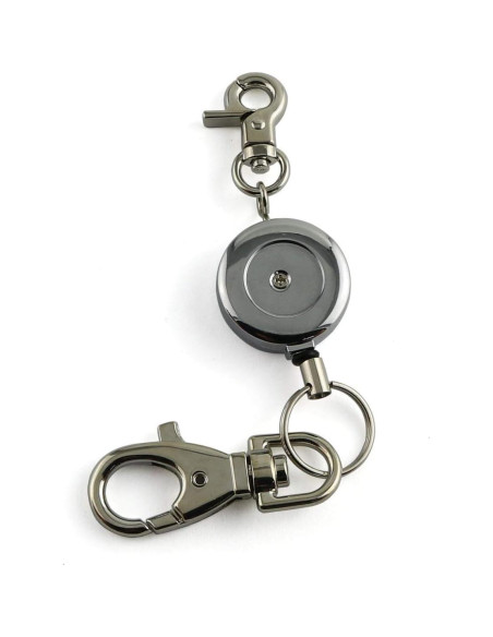 Cadena de Llave Retráctil Zinc 60cm Negra H-Cadenas-B1