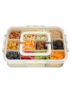 Contenedor de Snack Xyptorix 12 Compartimentos Blanco Marfil