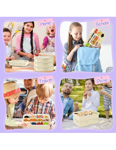 Contenedor de Snack Xyptorix 12 Compartimentos Blanco Marfil