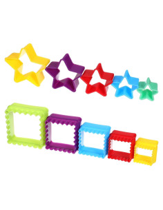 Juego de 10 Cortadores de Galletas de Plástico Apausvcm