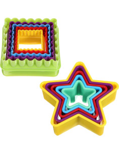 Juego de 10 Cortadores de Galletas de Plástico Apausvcm 2