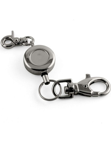 Cadena de Llave Retráctil Zinc 60cm Negra H-Cadenas-B1