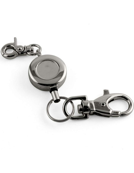 Cadena de Llave Retráctil Zinc 60cm Negra H-Cadenas-B1