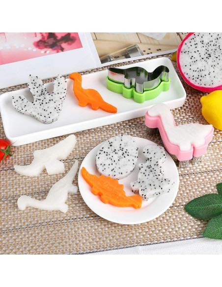 Cortadores de Galletas Dinosaurio CokiArt 8 Piezas Acero Inoxidable