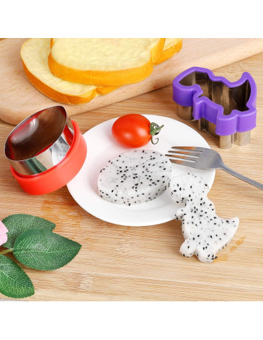 Cortadores de Galletas Dinosaurio CokiArt 8 Piezas Acero Inoxidable
