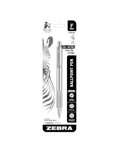 Bolígrafo retráctil Zebra Pen F-701 acero inoxidable 0.5mm