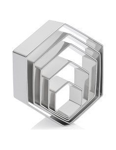Juego de Cortadores de Galletas Hexagonales 5 Piezas Giantree