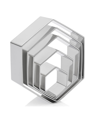 Juego de Cortadores de Galletas Hexagonales 5 Piezas Giantree