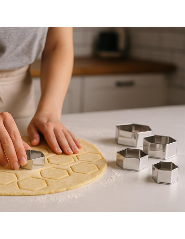 Juego de Cortadores de Galletas Hexagonales 5 Piezas Giantree