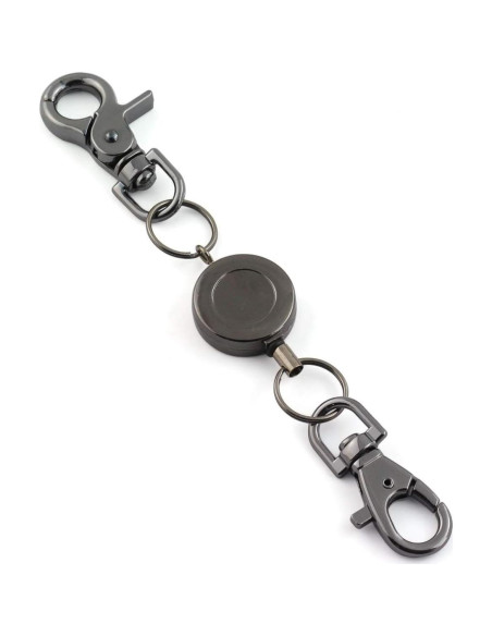 Cadena de Llave Retráctil Zinc 60cm Negra H-Cadenas-B1
