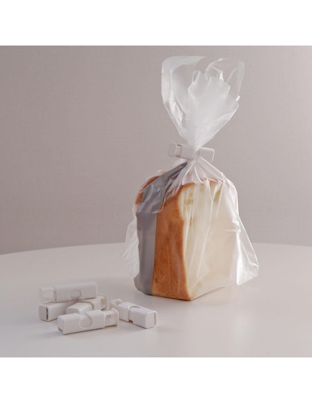 Clips para Bolsas de Pan PATIKIL 10 Pcs Reutilizables Blanco