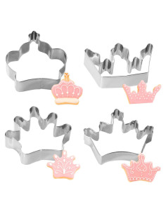 Cortadores de Galletas 4 Pcs SK Acero Inoxidable Formas Rey Reina