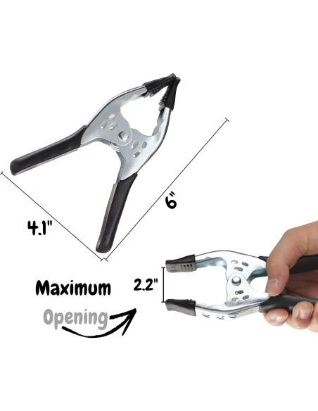 Abrazaderas de Resorte Mr. Pen 15.24 cm Alta Resistencia Metal - Set de 2