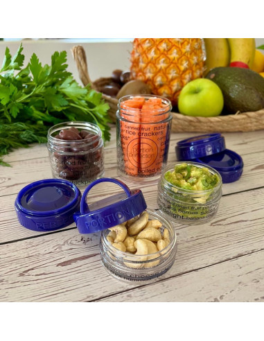 Contenedores Apilables de Snacks 100 Calorías - Snacker Púrpura