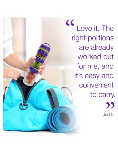 Contenedores Apilables de Snacks 100 Calorías - Snacker Púrpura