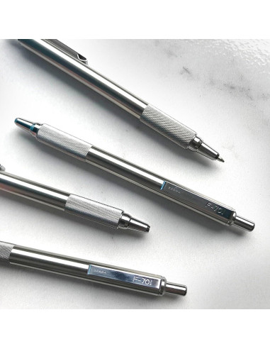 Bolígrafo retráctil Zebra Pen F-701 acero inoxidable 0.5mm