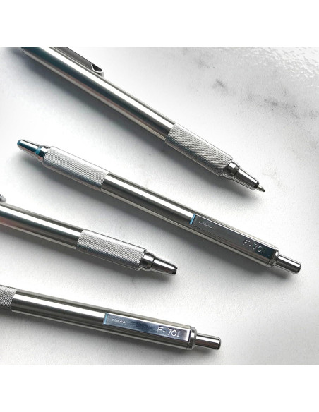 Bolígrafo retráctil Zebra Pen F-701 acero inoxidable 0.5mm