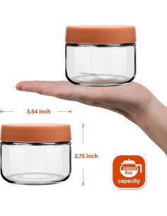 Frascos de vidrio herméticos EONJOE 8oz - Paquete de 6 2