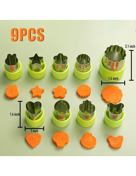 Juego de Cortadores de Galletas YomiFamily 9 Piezas Acero Inoxidable Juego de Cortadores de Galletas YomiFamily 9 Piezas Acero Inoxidable