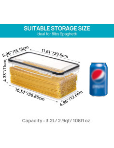 Contenedores de Almacenamiento Vtopmart 4PCS 3.2L Herméticos 2