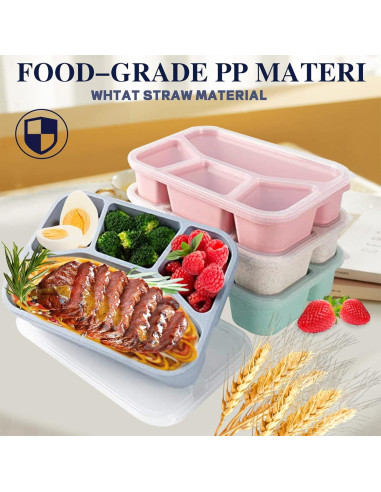 Paquete de 8 Cajas Bento Aellabus, Contenedores Reutilizables 1000ml