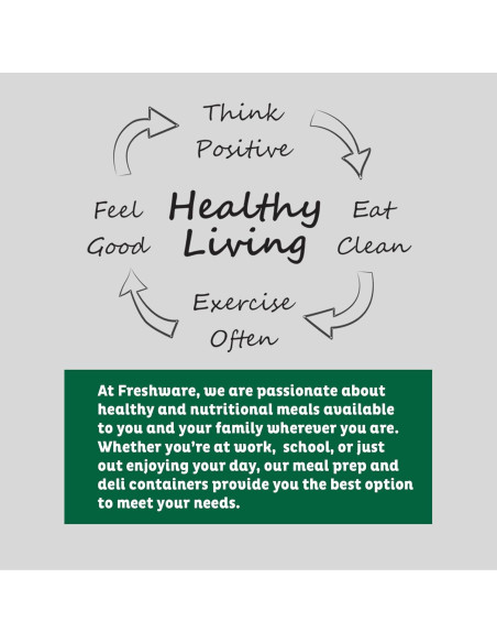 Contenedores de Almacenamiento Freshware 50 Set 454 ml Apilables Contenedores de Almacenamiento Freshware 50 Set 454 ml Apilables