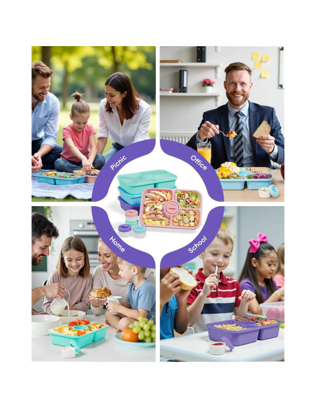 Contenedores de Almuerzo Canfanni 4 Pcs 1100ml Apilables Contenedores de Almuerzo Canfanni 4 Pcs 1100ml Apilables