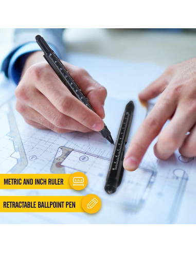 Bolígrafo Multiherramienta Jasee 9 en 1 con LED y Estilógrafo