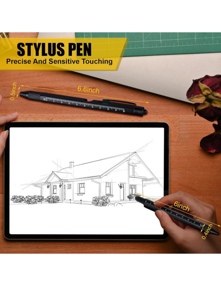 Bolígrafo Multiherramienta Jasee 9 en 1 con LED y Estilógrafo