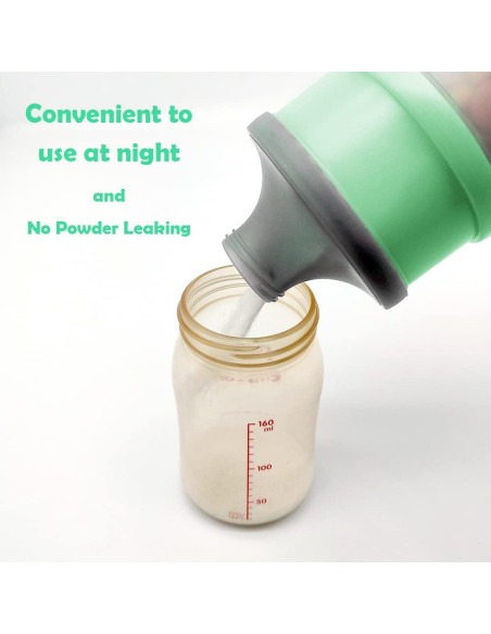 Dispensador de Fórmula para Bebés LADISO 4 Compartimentos Verde