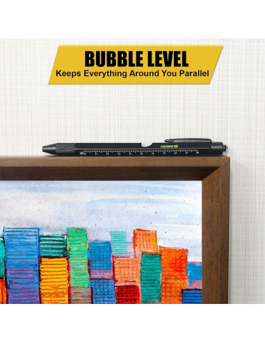 Bolígrafo Multiherramienta Jasee 9 en 1 con LED y Estilógrafo