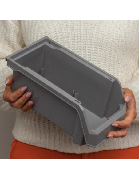 Bins Apilables de Plástico READYSPACE, 8 Unidades Medianos 28x12.7x14cm