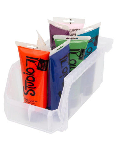 Bins Apilables de Plástico READYSPACE, 8 Unidades Medianos 28x12.7x14cm