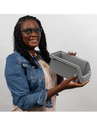 Bins Apilables de Plástico READYSPACE, 8 Unidades Medianos 28x12.7x14cm