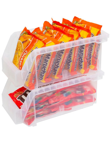 Bins Apilables de Plástico READYSPACE, 8 Unidades Medianos 28x12.7x14cm