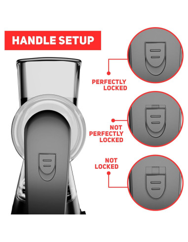 Rallador de Queso Manual Cocina de Nonni con 3 Cuchillas Intercambiables
