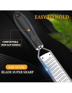 Rallador de Queso y Limón JOFUYU Acero Inoxidable 40.6 cm 2