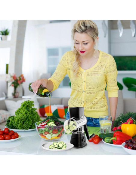 Rallador de Queso Manual Cocina de Nonni con 3 Cuchillas Intercambiables Rallador de Queso Manual Cocina de Nonni con 3 Cuchillas Intercambiables