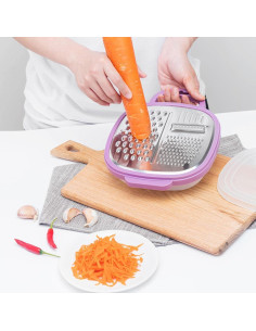 Rallador de Queso DOITOOL con Contenedor Ergonómico 24cm 2