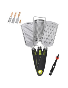 Juego de Ralladores de Mano Beardo Decor - Acero Inoxidable 3 Piezas