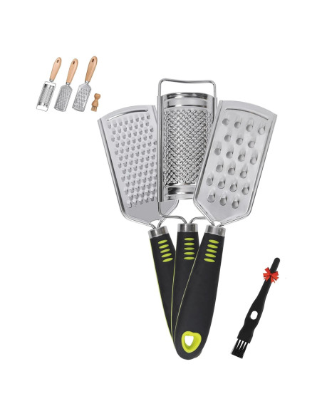 Juego de Ralladores de Mano Beardo Decor - Acero Inoxidable 3 Piezas