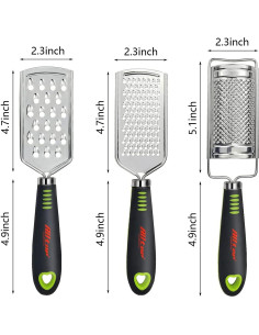 Set de Ralladores ALLTOP de Acero Inoxidable - 3 Piezas 2