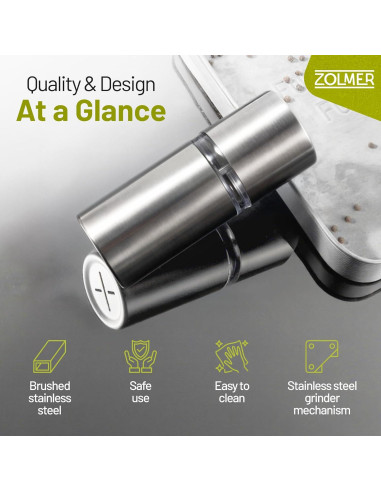 Molinillo de Nuez de Macadamia ZOLMER Acero Inoxidable 258g