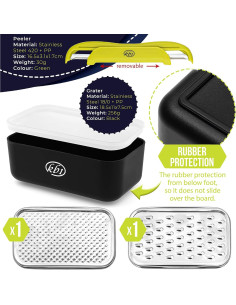 Juego de Rallador y Pelador KitchenBe1 con Contenedor BPA 2