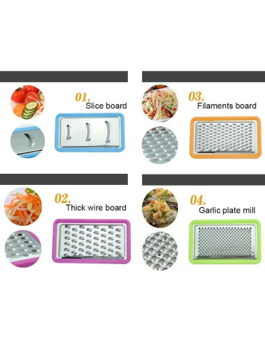 Cortador de Verduras TENTA Kitchen 4 en 1 Verde con Almacenamiento