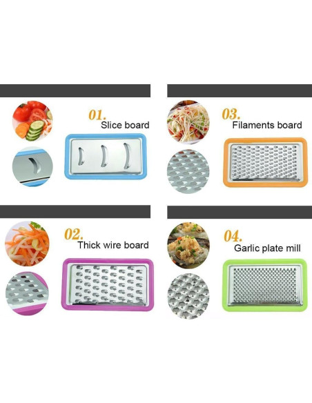 Cortador de Verduras TENTA Kitchen 4 en 1 Verde con Almacenamiento